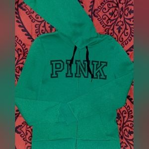 NWOT Victoria's secret pink full zip hoodie size medium